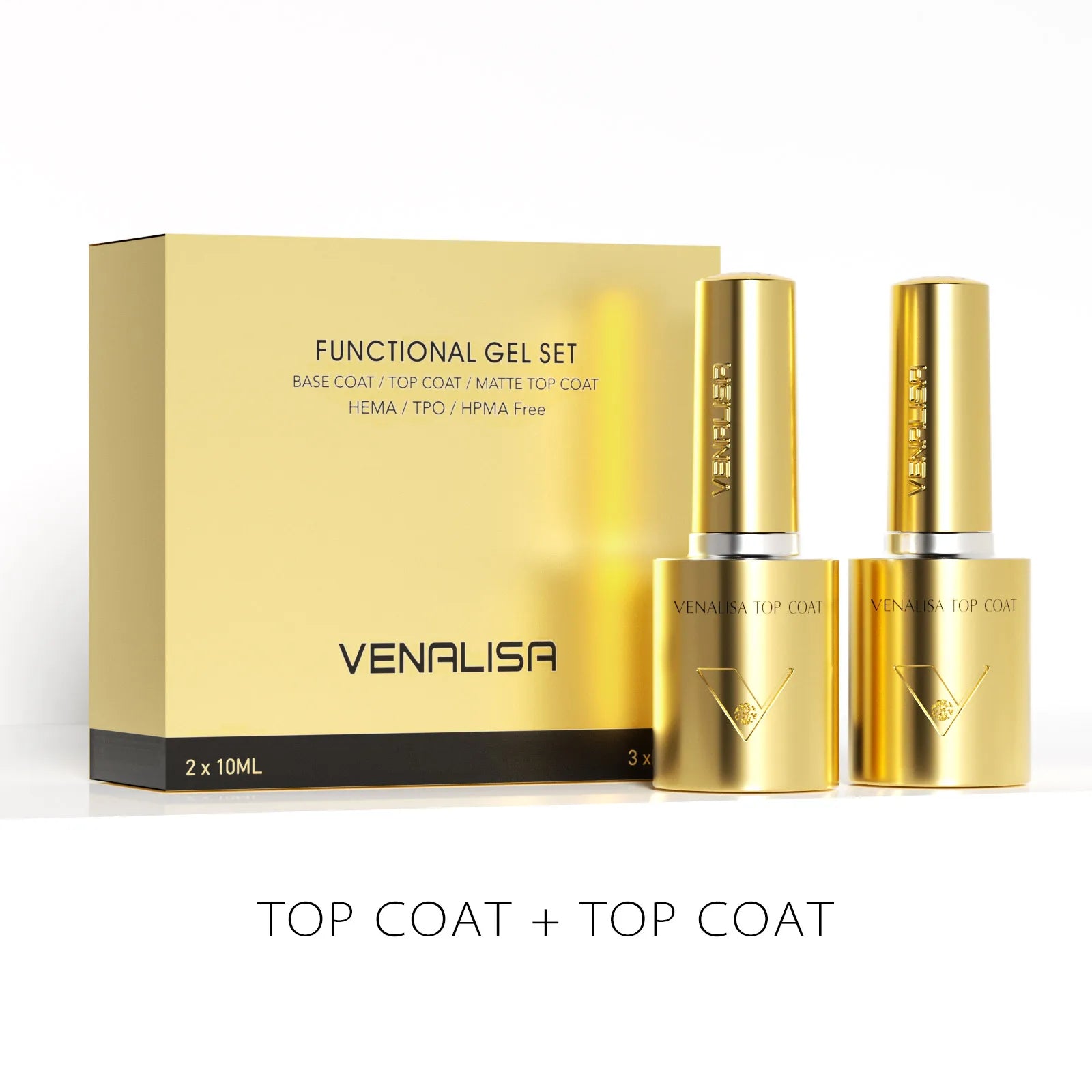 VENALISA HEMA/TPO-Free Nail Gel Polish VIP Kit – Ultra Glossy Diamond Top Coat