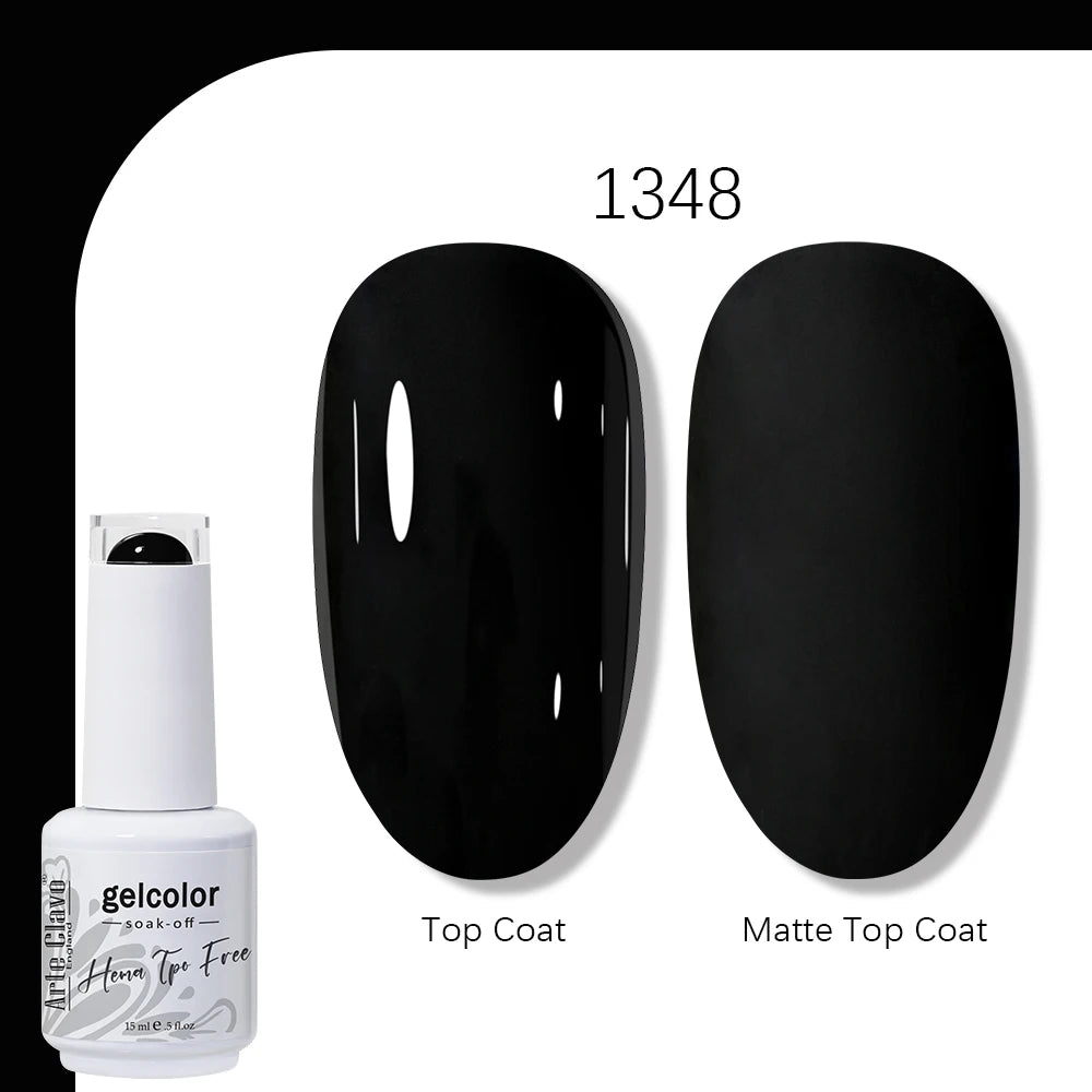 Arte Clavo Gel Nail Polish 400 Colors15ml Semi Permanent Gel Varnish Base Top Coat Nail Art Manicure Soak Off LED UV Salon Gel