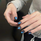 SHAKA Cat Eye Gel Nail Polish – Glass Bead Blue & Brown Magnetic Shimmer