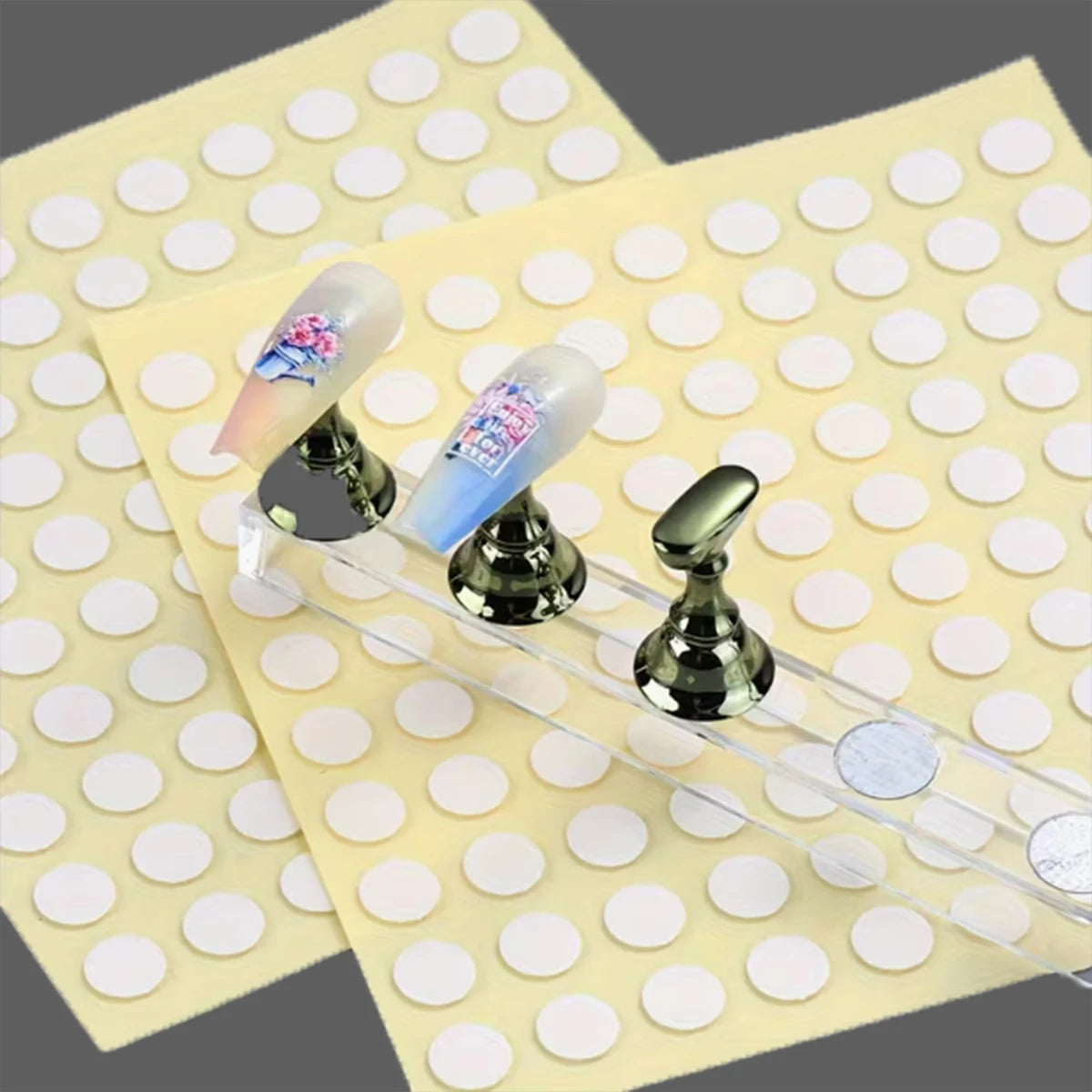Clear Nail Adhesive Tabs Set – Round & Oval Double-Sided Glue Stickers, 200pcs