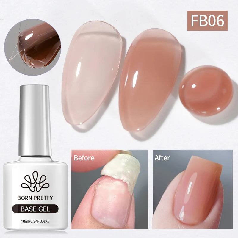 BORN PRETTY Base Gel & Super Top Coat Kit – Ultra Glossy, Tempered, Long Wear