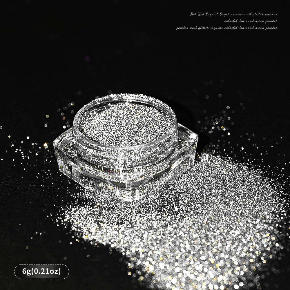 1Jar Moonlight Pearl Pink Gradient Nail Glitter Chrome Nail Powder Aurora Blusher Rubbing Dust Shell Mirror Pigment Nail Art Dec
