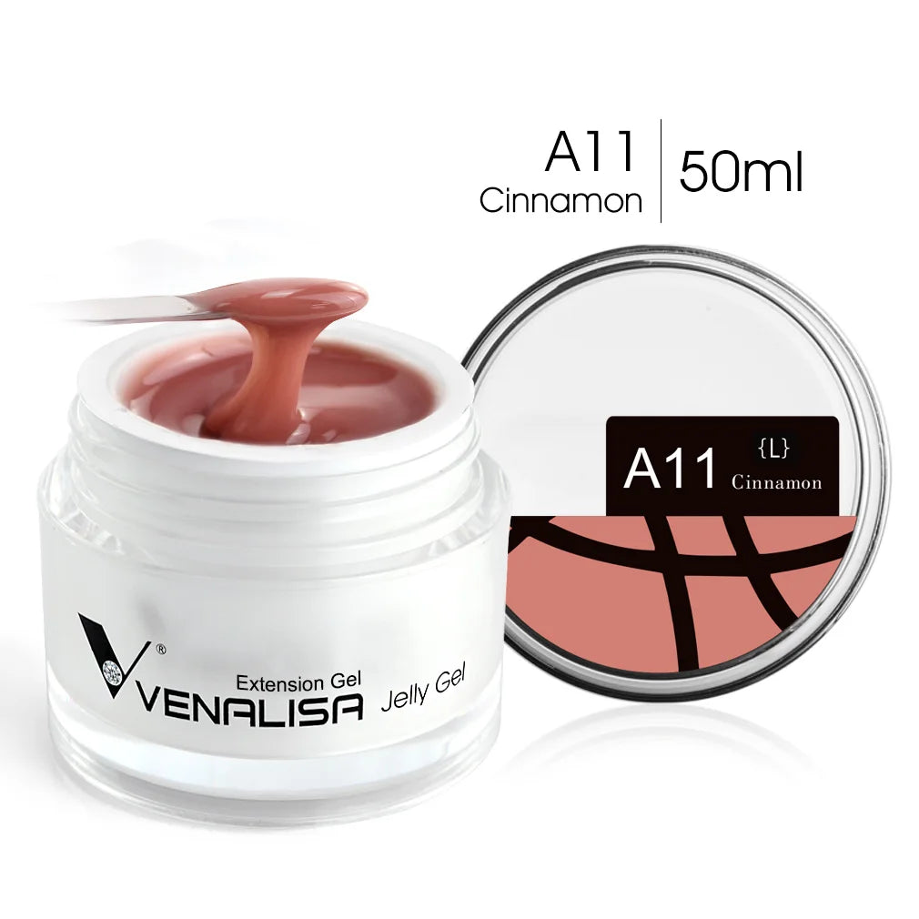 Venalisa 50ml TPO FREE Rose Pink Jelly Gel Extension Nail Salon Professiona Used Self Leveling Transparent Gel Nail Gel Polish
