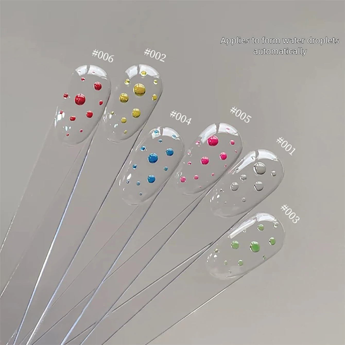 MIANEL No-Wipe Water Droplet Top Coat Set – Clear 3D Crystal Finish