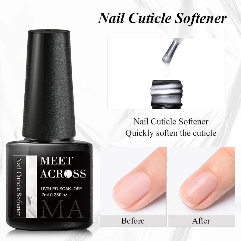 MEET ACROSS Cuticle Softener & Exfoliator – 7ml Cuticle Remover