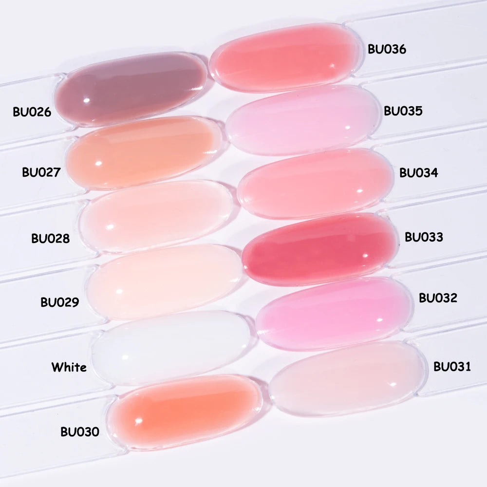 KODIES GEL Builder Nail Gel in a Bottle – Milky White & Nude Poly Hard Gel, 49 Colors
