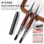 RSNAIL Dual-Ended Nail Builder Brush – Silicone Carving Pen for UV Gel Nail Design