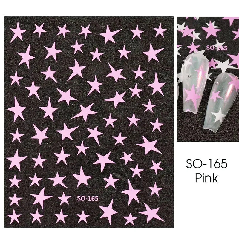 Water Transfer Nail Stickers – Summer Inscription & Ribbon Decals