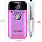 MOSKANY 45000RPM Rechargeable Portable Nail Drill Machine