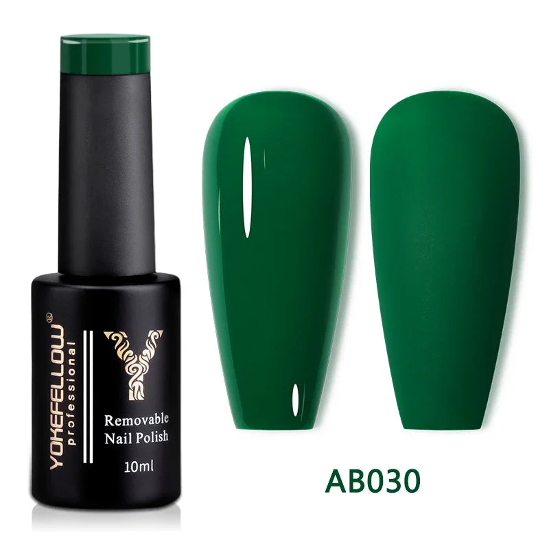YOKEFELLOW 10ML Glow in the Dark Gel Nail Polish Luminous Neon Gel Polish Summer Semi Permanent Soak Off Nail Art UV Varnish