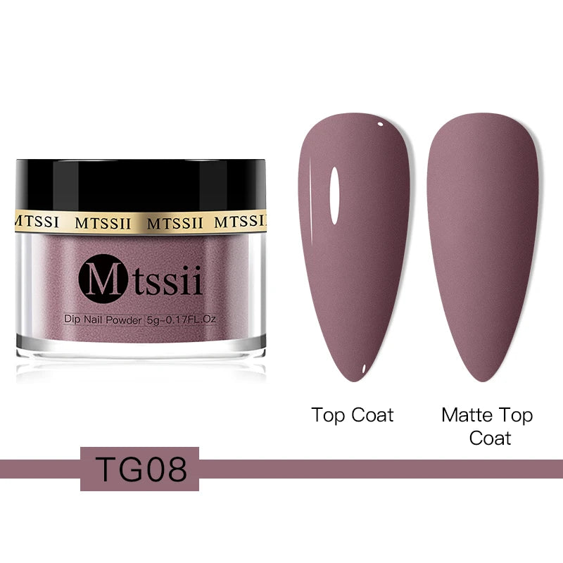 Mtssii 5/10g Dipping Nail Powder Gradient French Nails Nude Pink Glitter Powder Nature Dry Without Lamp Cure Nail Art Decoration
