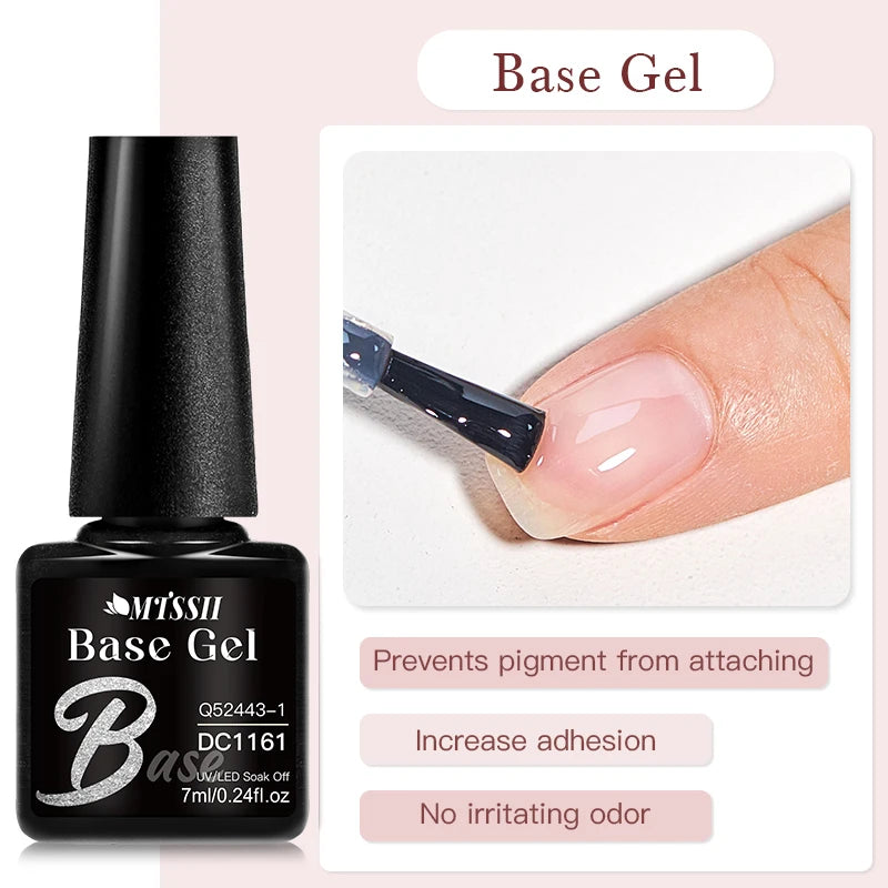 MTSSII Base Gel Nail Polish – Bright Color Soak-Off UV/LED Gel