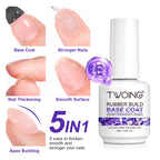TWOING Rubber Build Base & Diamond Shine No-Wipe Top Coat Set