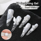 BORN PRETTY Pearl White 3D Sculpting Gel – Non-Sticky Carving & Shaping Gel