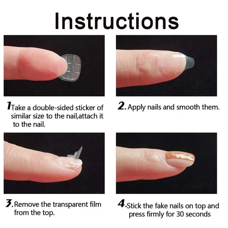 Double-Sided Jelly Nail Glue Stickers – Bulk Adhesive Tabs, 600pcs