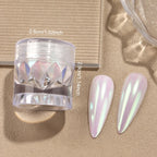 Iridescent Aurora Chrome Nail Powder – Mirror Pearlescent Unicorn Mermaid Pigment