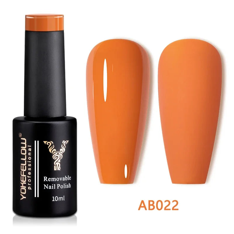YOKEFELLOW 10ML Glow in the Dark Gel Nail Polish Luminous Neon Gel Polish Summer Semi Permanent Soak Off Nail Art UV Varnish
