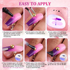 HotPress Gold Half Round Pearl Nail Accessories – 6-Size Metal Caviar Bead Set