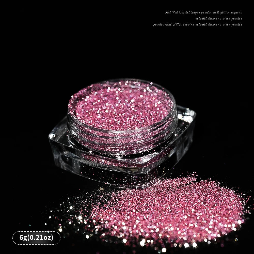 1Jar Moonlight Pearl Pink Gradient Nail Glitter Chrome Nail Powder Aurora Blusher Rubbing Dust Shell Mirror Pigment Nail Art Dec