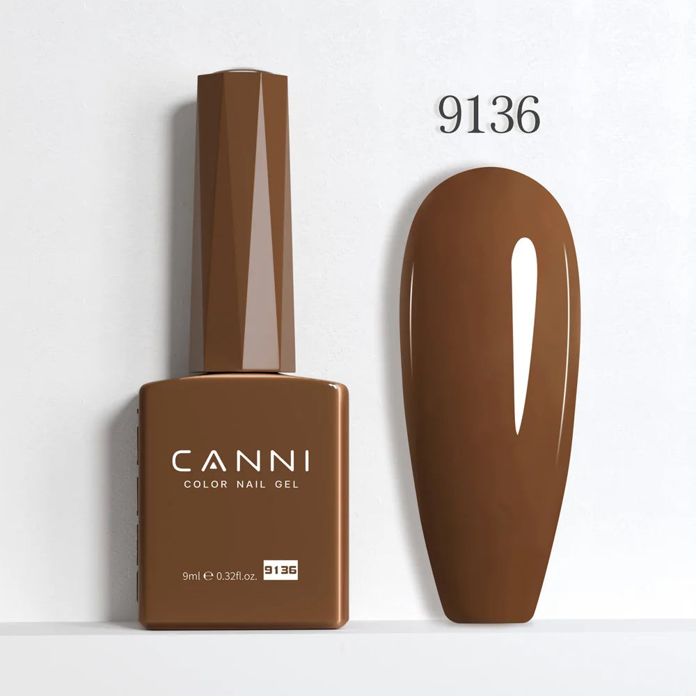 CANNI 9ml Gel Nail Polish 144Colors HEMA/TPO FREE Gorgeous Color Full Coverage Soak Off UV LED Semi Permanent Gel Varnish  Nails
