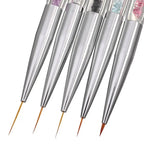 Lightweight Nail Art Dotting Pen Set – Rhinestone Handle Liner & Dotter, 5 Pieces