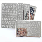 ZJoyplus XL Flower Nail Stamping Plate – 59 Designs, Stainless Steel