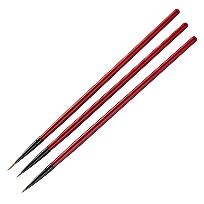 Nail Art Liner Brush Set – Thin Stripe Line Drawing Pens, 3 Pieces (5/7/11mm)
