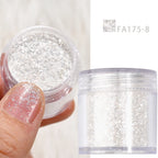 Spring Pink Aurora Opal Nail Flakes – Ultra-Thin Polarized Shimmer Powder, 16 Colors