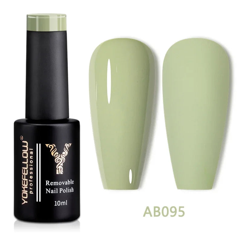 YOKEFELLOW 10ML Glow in the Dark Gel Nail Polish Luminous Neon Gel Polish Summer Semi Permanent Soak Off Nail Art UV Varnish