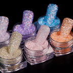 12-Bottle Shiny Sugar Pigment Glitter Set – Nail, Face & Body Sparkle