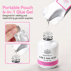 BORN PRETTY 6-in-1 Nail Glue Gel – Base, Extension & Reinforcement Gel, 15g