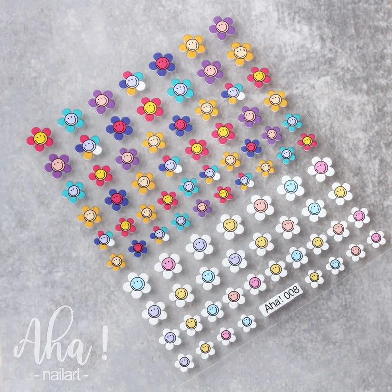 NAILFYOU 5D Kawaii Pompom Cat Nail Stickers – Japanese Floral Decals