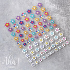 NAILFYOU 5D Kawaii Pompom Cat Nail Stickers – Japanese Floral Decals