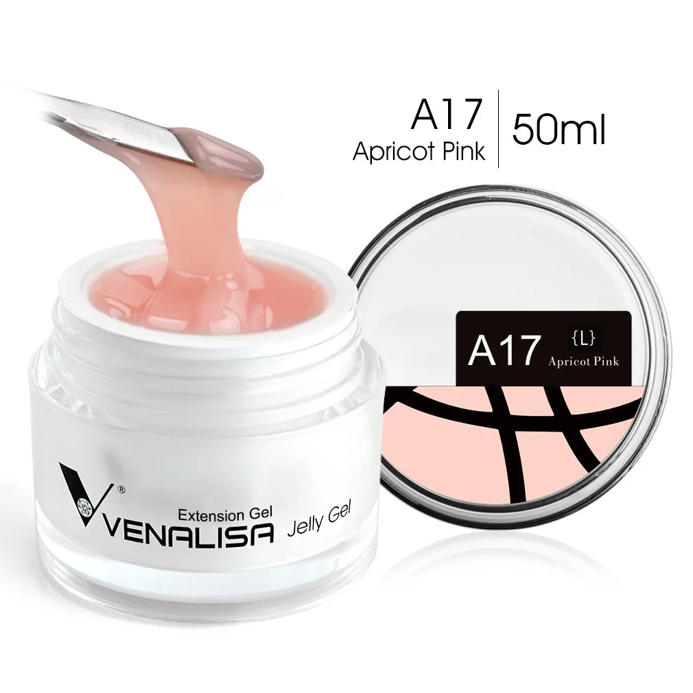 Venalisa 50ml TPO FREE Rose Pink Jelly Gel Extension Nail Salon Professiona Used Self Leveling Transparent Gel Nail Gel Polish