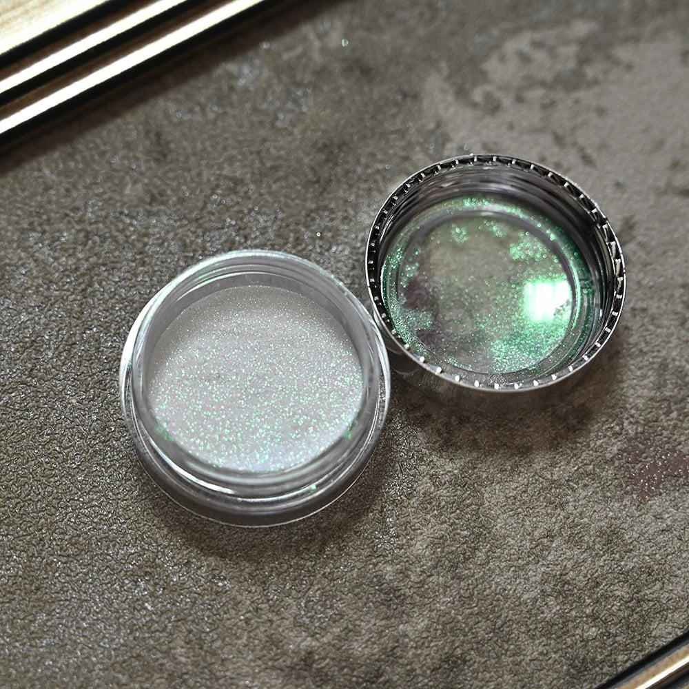 1Jar 0.2g Aurora Pearl Mirror Effect Nail Powders Aurora Chrome Mermaid Nails Art Powder Rainbow AB Glitter Rubbing Dust Pigment