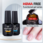 CHUNSHU HEMA-Free Rubber Base Gel – No-Wipe Top Coat, Ultra Shiny 18ml