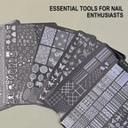 3D Lace & Bow Nail Transfer Stamping Template – Elegant Manicure Design