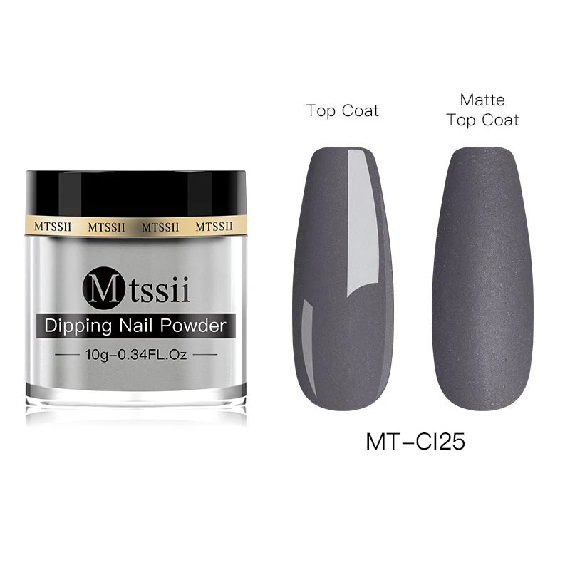 Mtssii 5/10g Dipping Nail Powder Gradient French Nails Nude Pink Glitter Powder Nature Dry Without Lamp Cure Nail Art Decoration