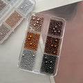 3D Christmas Nail Caviar Beads – Gold, Silver, Red & Green Resin Pearls