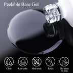 BORN PRETTY Peel Off Base Gel & Super Top Coat – Soak-Off Gel Polish System