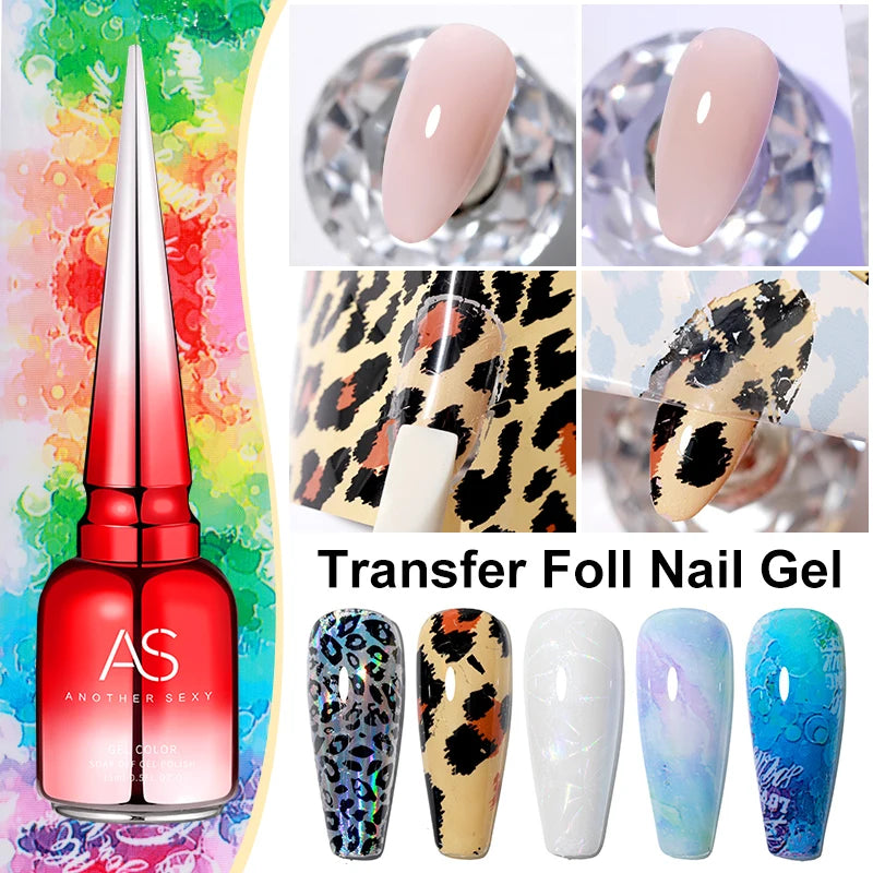 AS Gel Polish Line – Foil Transfer Gel, Top Coats & Base Gel, 15ml