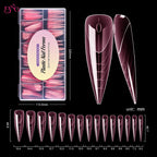 BNG French Dual Nail Forms – Reusable Poly Extension Gel Molds, 15 Sizes, 150pcs