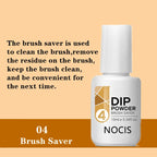 Dip Powder Liquid Set – Activator, Base, Top Coat & Brush Saver, 4 Pieces