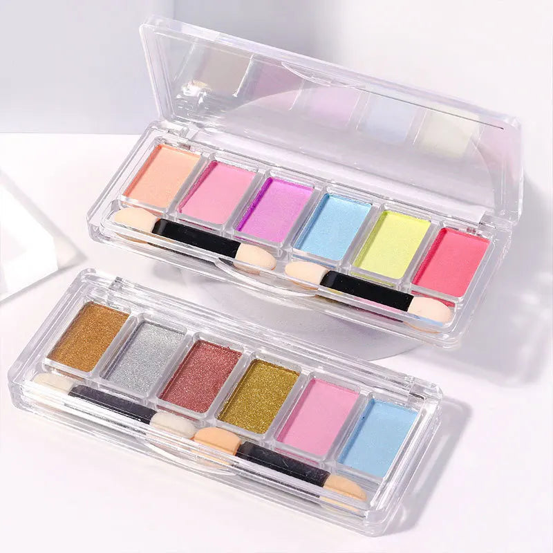 CHUNSHU 6-Color Metallic Chrome Nail Powder – Mirror Gold, Silver & Aurora