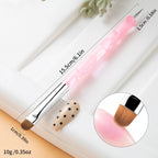 Dual-End French Nail Art Brush Set with Dotting Tools – Acrylic Handle, 1/4/6 Pieces