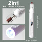 2-in-1 Nail File & UV/LED Curing Pen – Rechargeable Portable Drill and Lamp