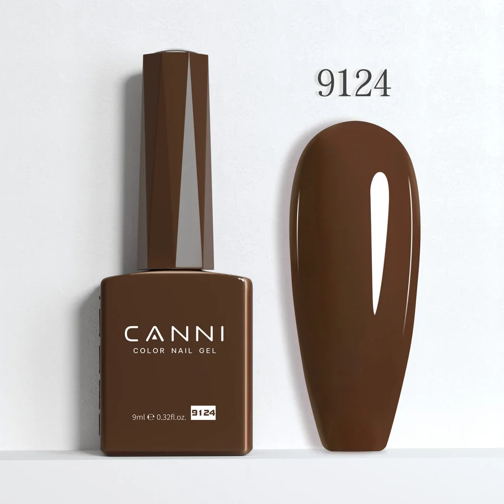 CANNI 9ml Gel Nail Polish 144Colors HEMA/TPO FREE Gorgeous Color Full Coverage Soak Off UV LED Semi Permanent Gel Varnish  Nails