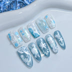 Holographic 3D Ocean Nail Art Stickers – Shell & Starfish Seaside Decals, 3 Sheets