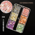 Irregular Shell-Shaped Nail Charms – Holographic Sparkle Seashell Flakes