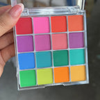 16-Grid Gradient Nail Powder Palette – High-Saturation Matte Ombré Set